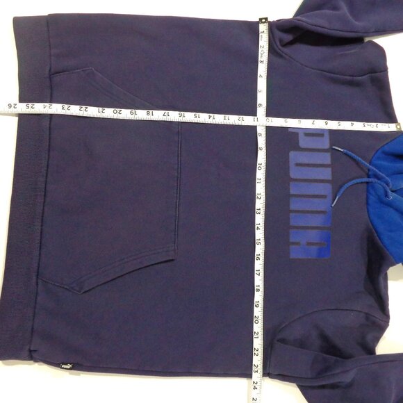 Puma Men's Sweater Navy Blue Casual Pullover Hoodie Sweatshirt Size L - Picture 4 of 8